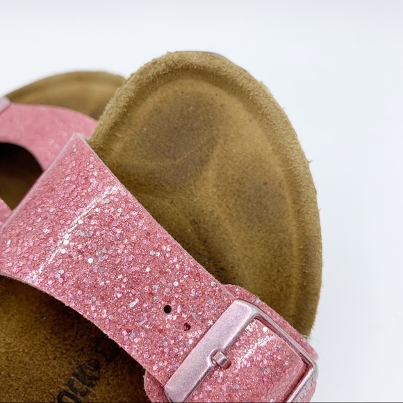 Birkenstock Girls Pink Glitter Two Buckle Strap Sandals 34 - Picture 10 of 13